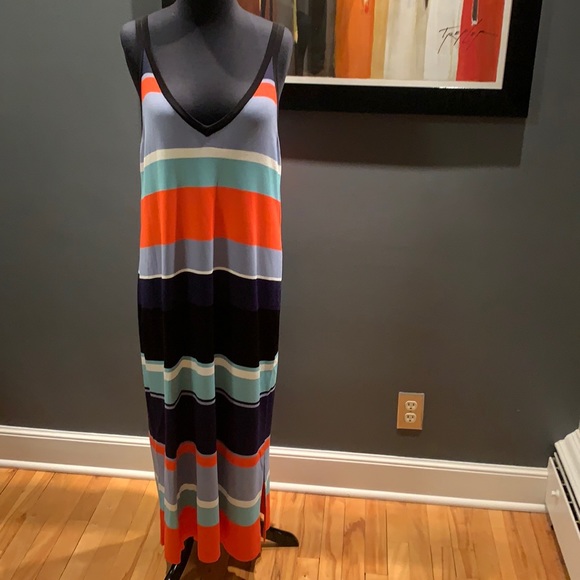 Halogen Dresses & Skirts - Halogen striped stretch knit tank maxi, large, new